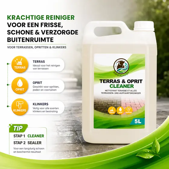 Bereschoon Terras & Oprit Cleaner: 5 liter, goed voor tot 75 m²